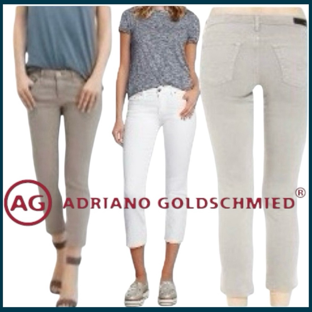 AG Adriano Goldschmied The Stilt Crop Cigarette Mid-Rise Skinny Jeans (27x25) - Picture 3 of 14